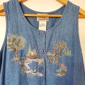 Vintage jeans dress, M, Tradition country collection
